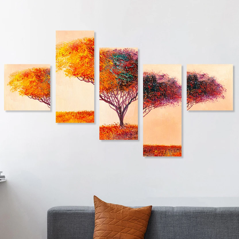 Amazon Top Sale Hand Painted  Wall Art Decor Acrylic 3d Tree Branches Abstract Modern Art Oil Painting On Canvas