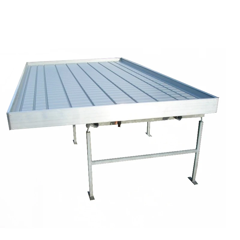 Movable seedbed growing rolling bench ebb and flow tray for plants