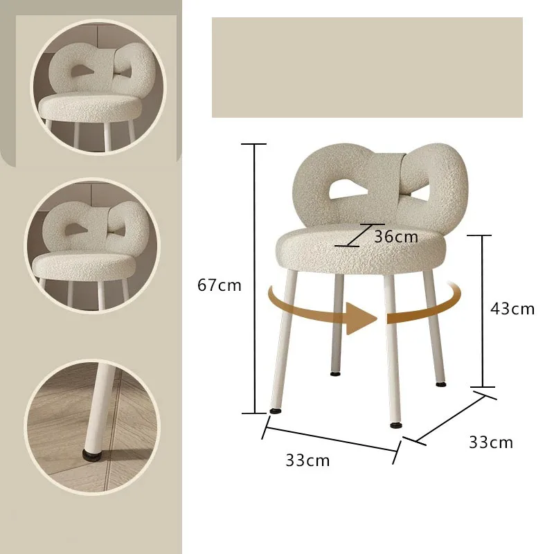 Wholesale Custom Portable Professional Wooden Makeup Studio Chairs Custom Cosmetics Bedroom Furniture General Use Home Furniture