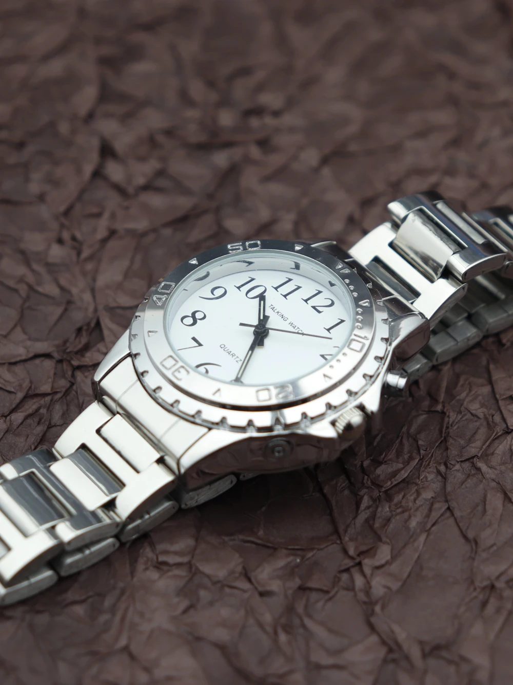 English Talking Watch For Blind People Senior Loud Good Voice Custom Language OEM Parents Gift Alloy Hot Sale Watch