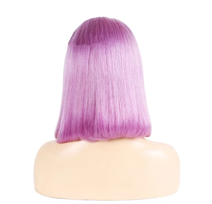 2023 human hair lace front hair cover real hair natural full head short straight wig customizable full wig