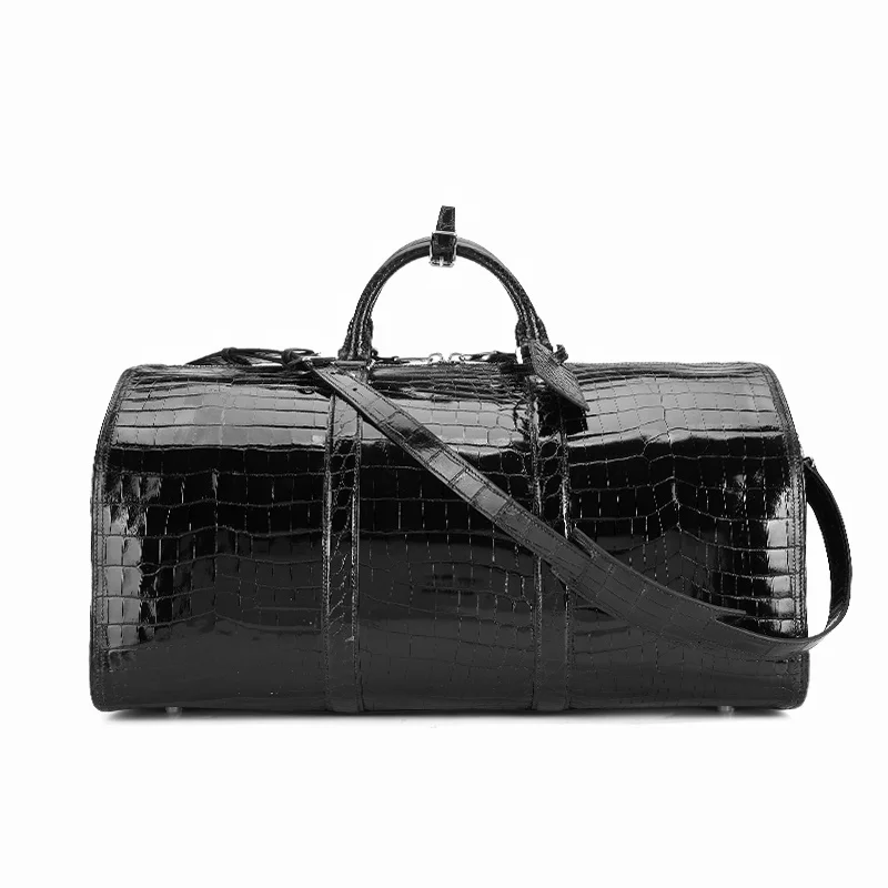 High-end custom logo duffle luggage bag crocodile skin duffle man crocodile skin leather duffle for man