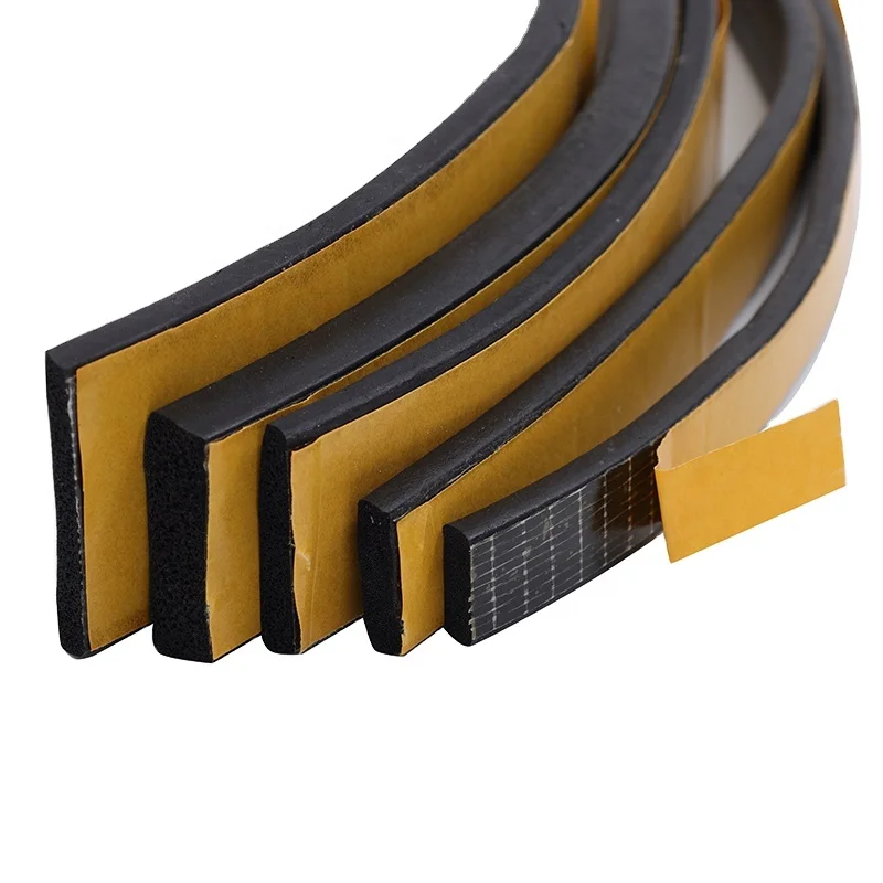 Self-adhesive EPDM foam Rubber Foam Sponge Seal Strip Aufortomotive Epdm Aluminum Doors Windows Seal