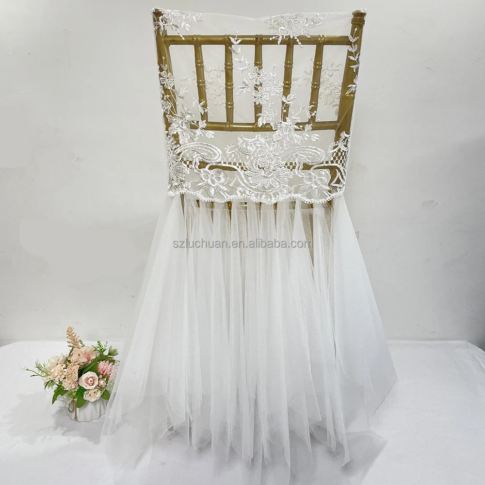 Новый стиль кружевные чехлы на стулья Свадебный белый свадебный чехол чехлы на стулья для свадьбы