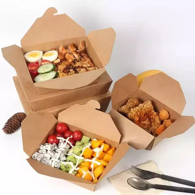Disposable Lunch box take away food paper container