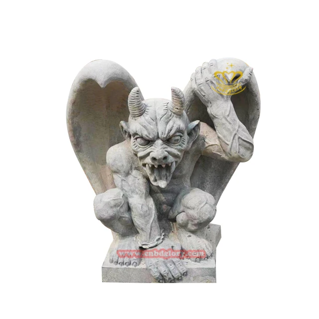 Western style Stone garden Street Landscape decoration Design stone art Sculpture Marble Gargoyle Statue