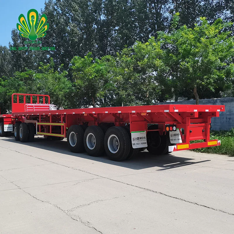 20 футов 40 футовый контейнер плоский бортовой полуприцеп 3 Оси Китай низкий прицеп шасси полуприцепа