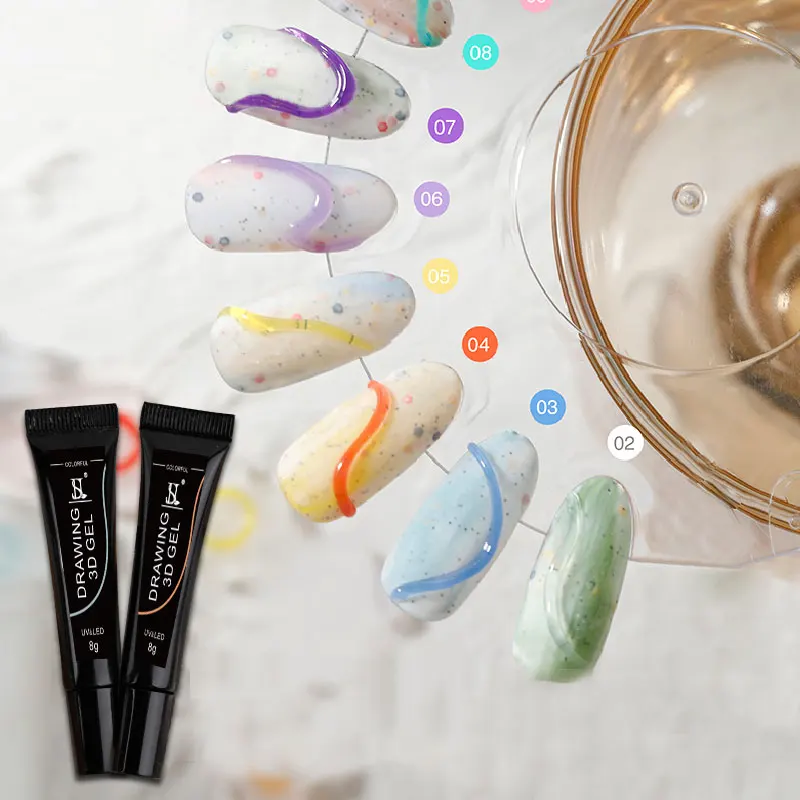 HS Korea Style DIY Modeling Nail Gel Nail Art Design 10 Colors 3D 5D Candy Gel Polish