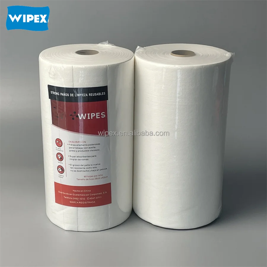 WIPEX Multi-purpose Disposable Dry Wipes Non-woven Cleaning Wipes Industrial Cleaning Wipes X80