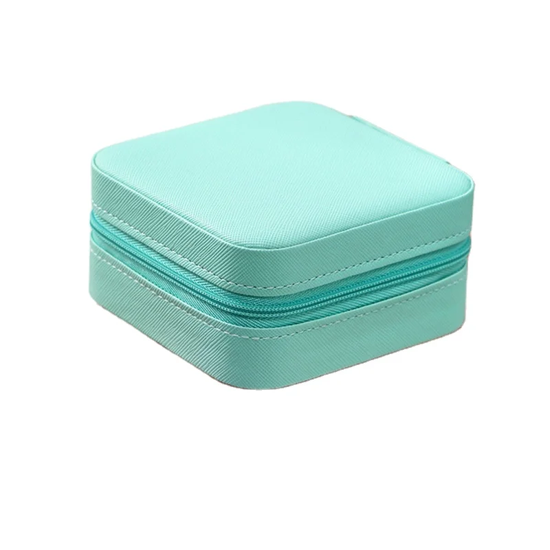 2022 New Design Portable Travel Mini Jewelry Box Leather Jewellery Ring Organizer Case Storage Gift Box Girls Women
