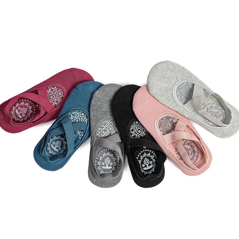 Custom logo women toeless yoga socks open toe socks cotton knitted yoga pilates socks