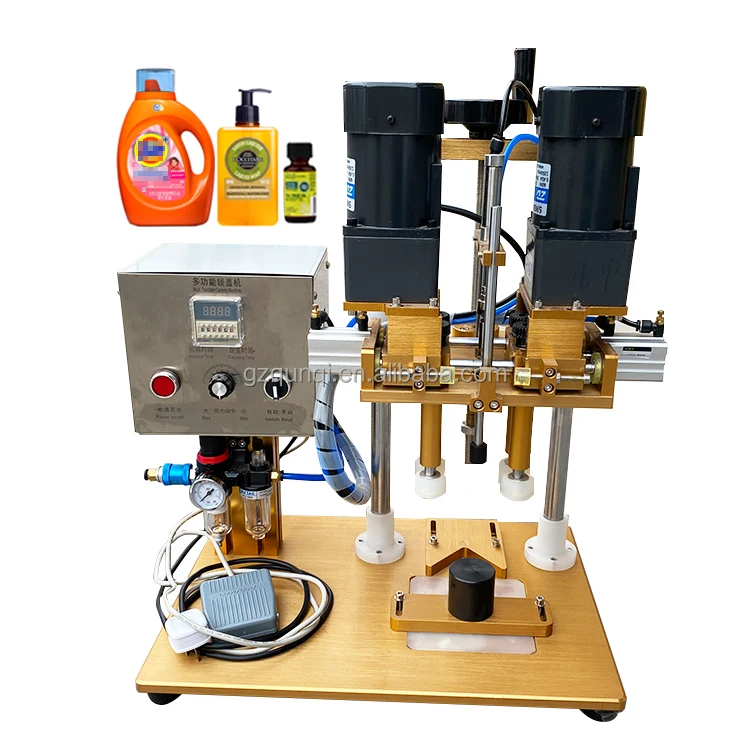 Capping Machine For Plastic Bottle Small Honey Manual Aluminumlid Peanut Jar Label Cosmetic Semi Automatic 1 Liter Pet