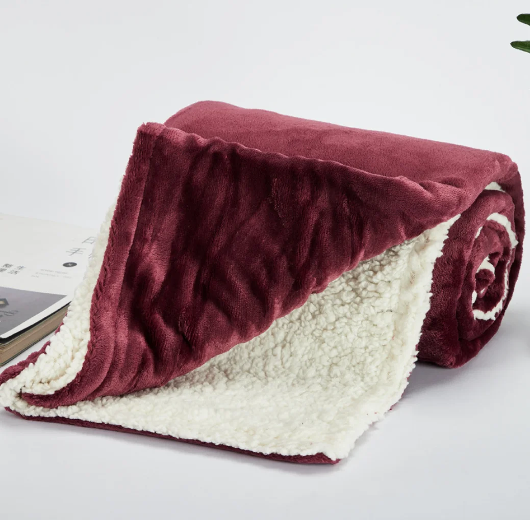 SZPLH Super soft plush fleece sherpa borrego blanket  throw