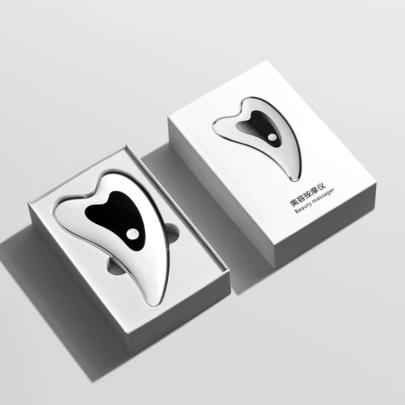 
2021 New Product heart gua sha guasha logo electric scraping massage tool heat guasha with factory price 