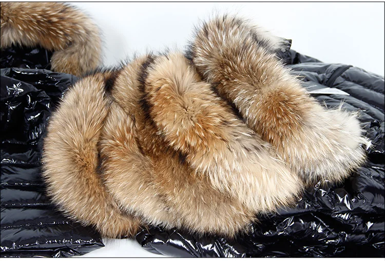 OFTBUY 2021 new Winter Jacket Women Real Fur short Coat natural Raccoon Fur Collar Parka Duck Down jacket waterproof Streetwear