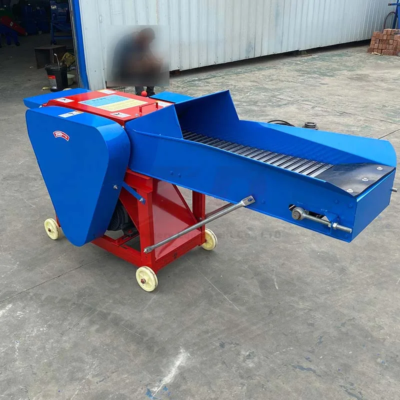 cow sheep animal feed food grass rice corn wheat straw farmer agriculture waste cutter chaff cutter machine