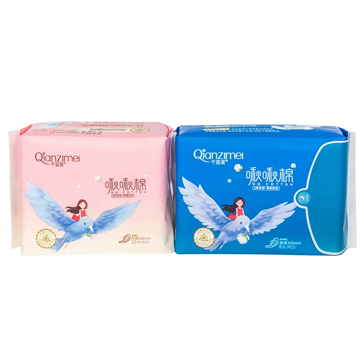Manufacture Women Sanitary Napkins Disposable Sanitary Lady Pads for China Cotton  Available Soft Non-woven Top Sheet