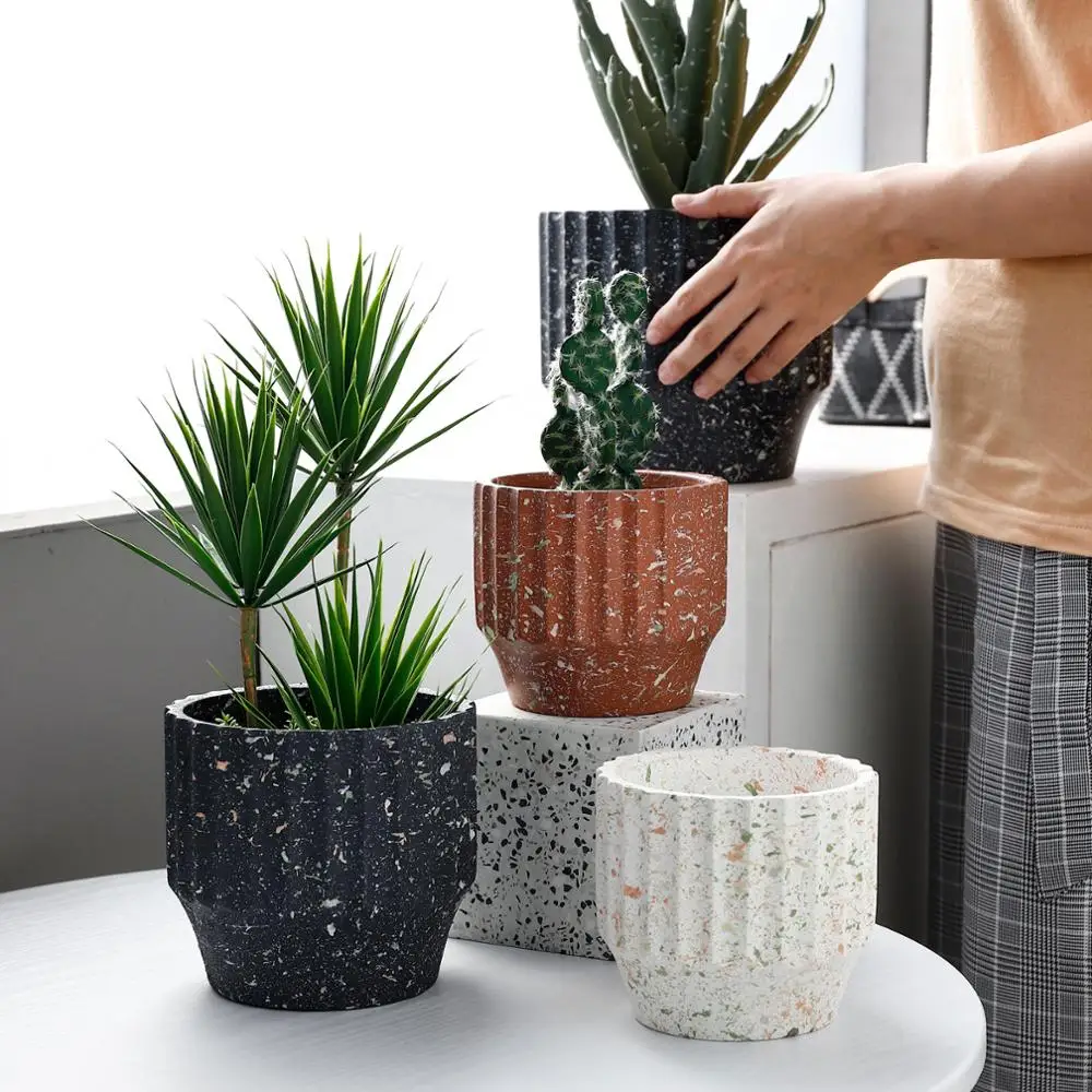 Hipster Creative New Vintage Big Cement Plant Pots