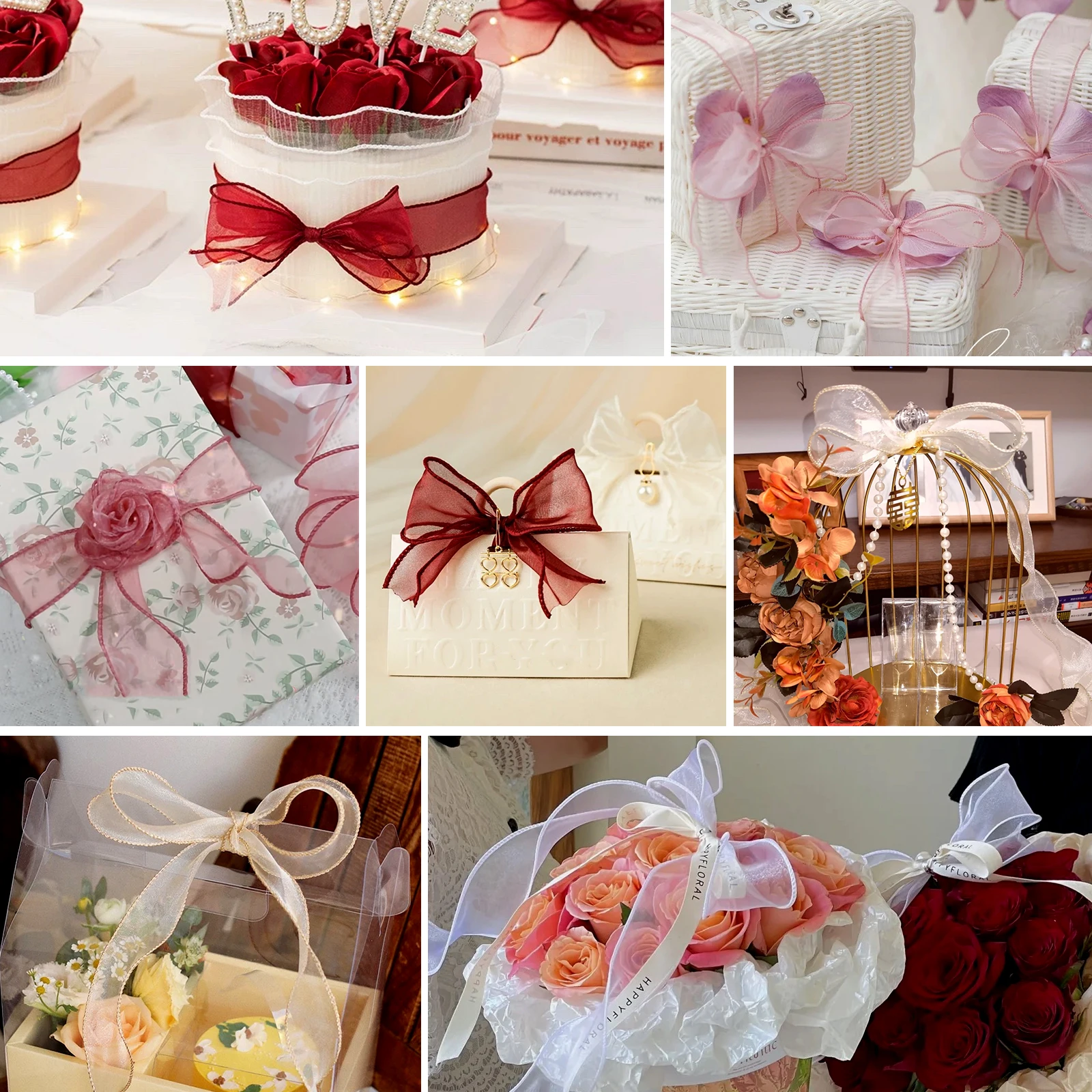 Hot Sale Handmade Baby Organza Bowknot Hair Accessories Fishtail Yarn Princess Bow Ribbon Hair Pin Boutique for Girls Hair Clip