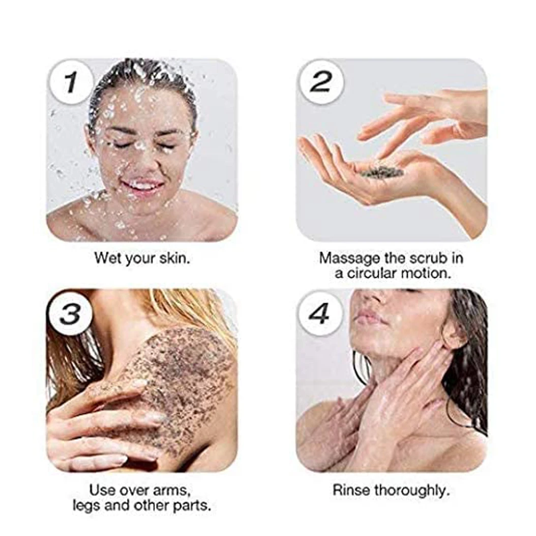 Лидер продаж, скраб для тела с активированным углем детоксикации и омоложения вашей кожи