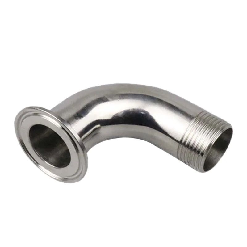 Chuck Clamp Quick Connection 304 Stainless Sanitary Elbow Hose Connection Pipe Fittings