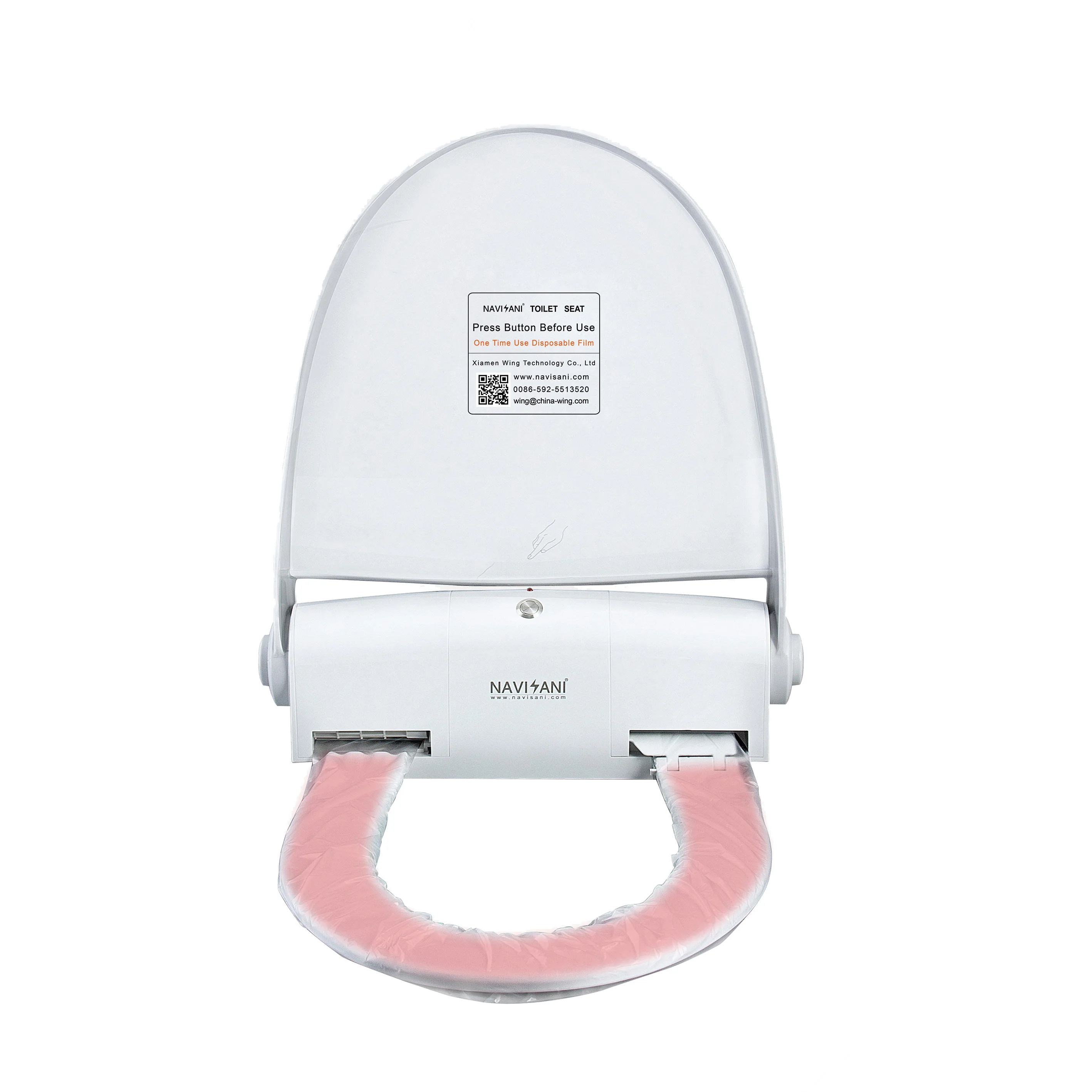 Hygienic smart heated toilet seat cover for public restrooms cleaning sanitation in casino dentist office school exhibition hall
