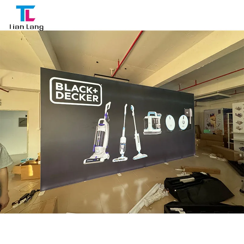 Easy Set Up Portable Custom Promotion Booth Polyester Fabric Display 10x20 Aluminum SEG LED Pop Up Advertising Light Box