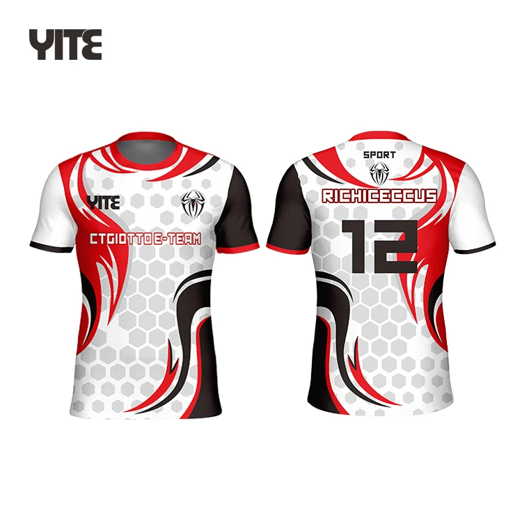 High Quality Custom Sublimation Gaming E-sport T-shirt Team Gaming E-sports Wear