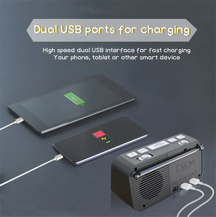 Cheap Wholesale Portable Desktop Digital Clock Radio with Auto sleep Setting Cube Mirror Clock