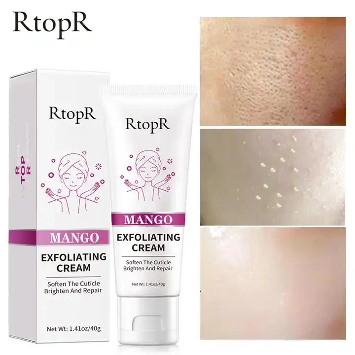 RtopR Facial Exfoliating Gel Cream Whitening Moisturizing Facial Scrub Clear Acne Blackhead Facial Scrub HH