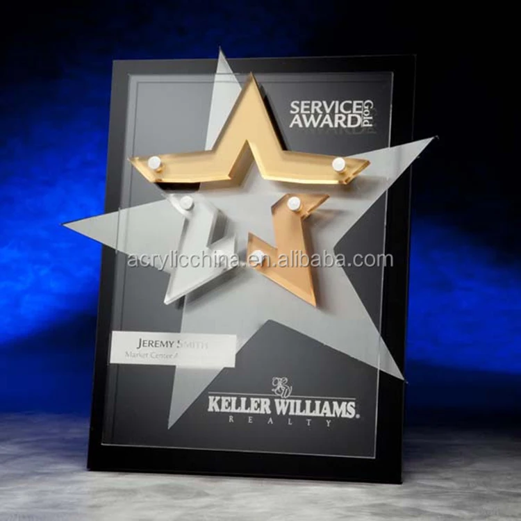 Custom Acrylic award/plague/medal/ a recognition of meritorious service