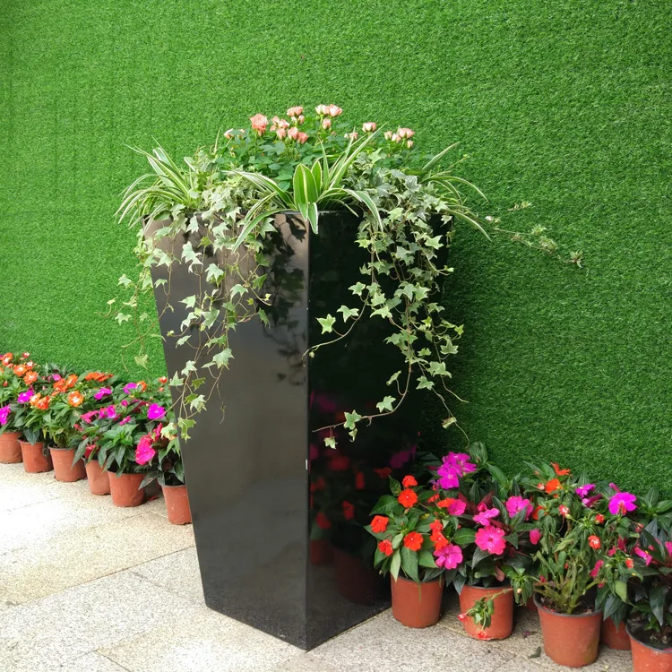 luxury indoor outdoor garden metal high vertical large plant pot flower vase