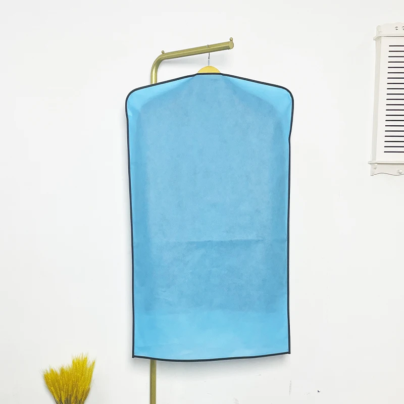 Blue Nonwoven Suit Bag Travel Garment Bag Suit Cover