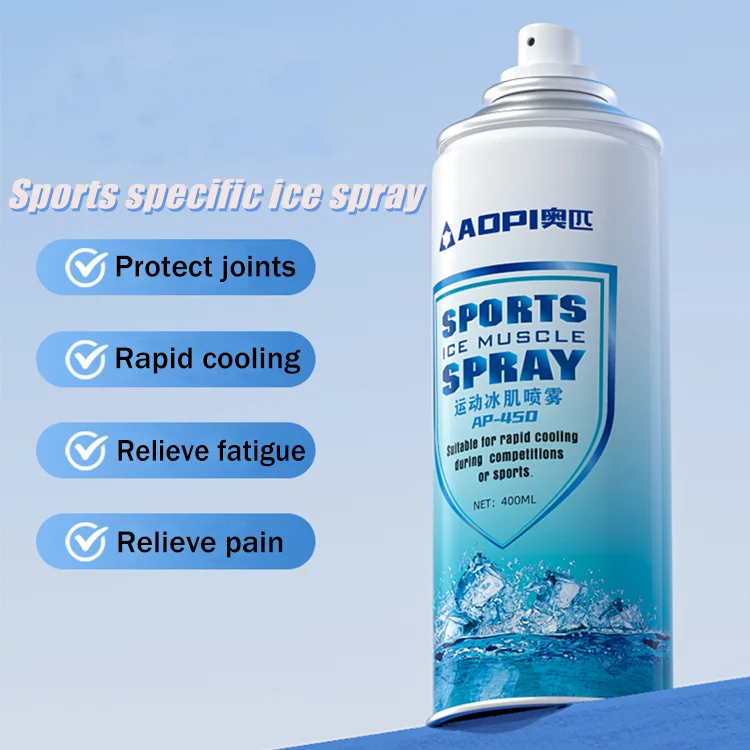 exercise cooling ice muscle spray football training pain relief spray knee pain relief sports ice spray