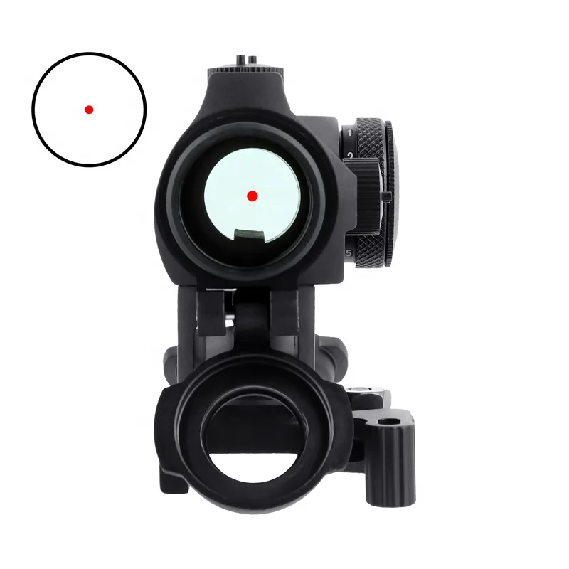 Mzj Оптика Тактический T-2 красная точка зрения объектив с флип-крышка объектива QD 1X24 красный точечный прицел охотничья оптика