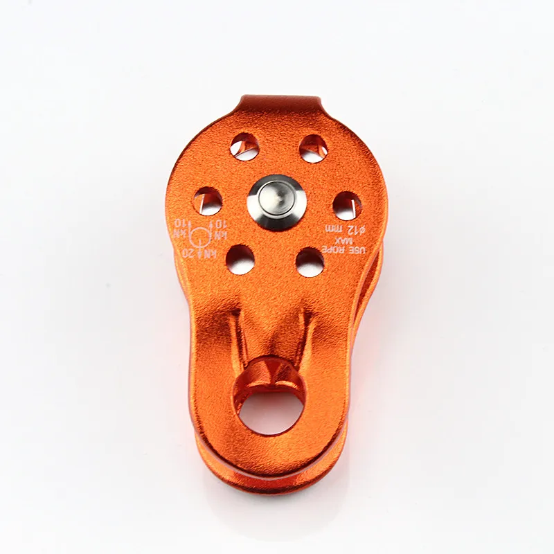 High quality  OEM Aluminum Alloy Climbing single Wheel Pulley For Adventure Climbing