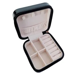 Wholesale Custom Logo Joyeros Pu Leather Portable Small Jewelry Case Travel Jewellery Boxes For Jewelry Ring Necklace Organizer