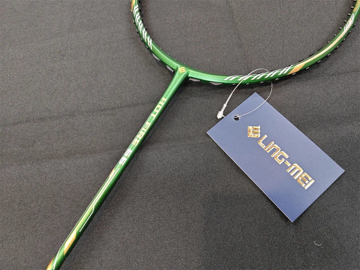 Wholesale Price High Quality Green Badminton Rackets with  Soft PU Grip for  Badminton Sports