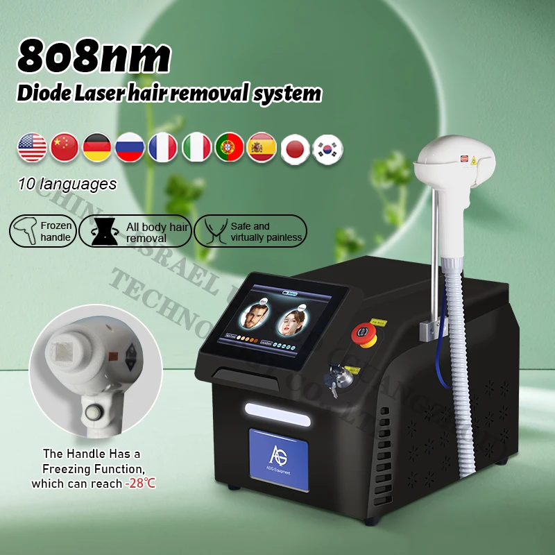Portable 808 diode hair removal beauty device 3 wavelengths of strong pulse light hair removal salon equipment