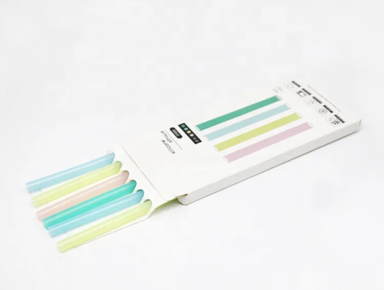 Eco-Friendly Reusable Drinking Straws Premium Food Grade Silicone Boba Straw