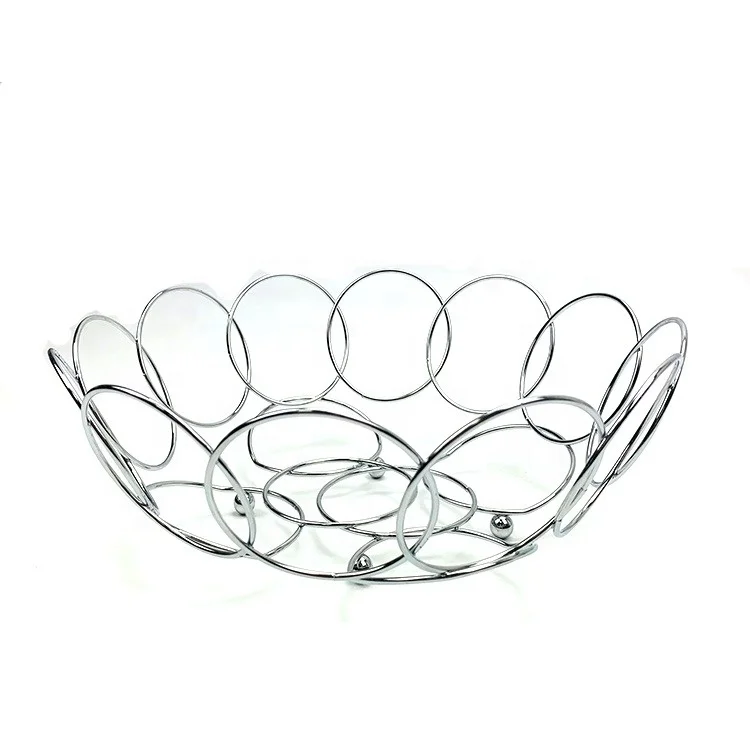 Creative wire basket metal heart-shaped fruit storage basket