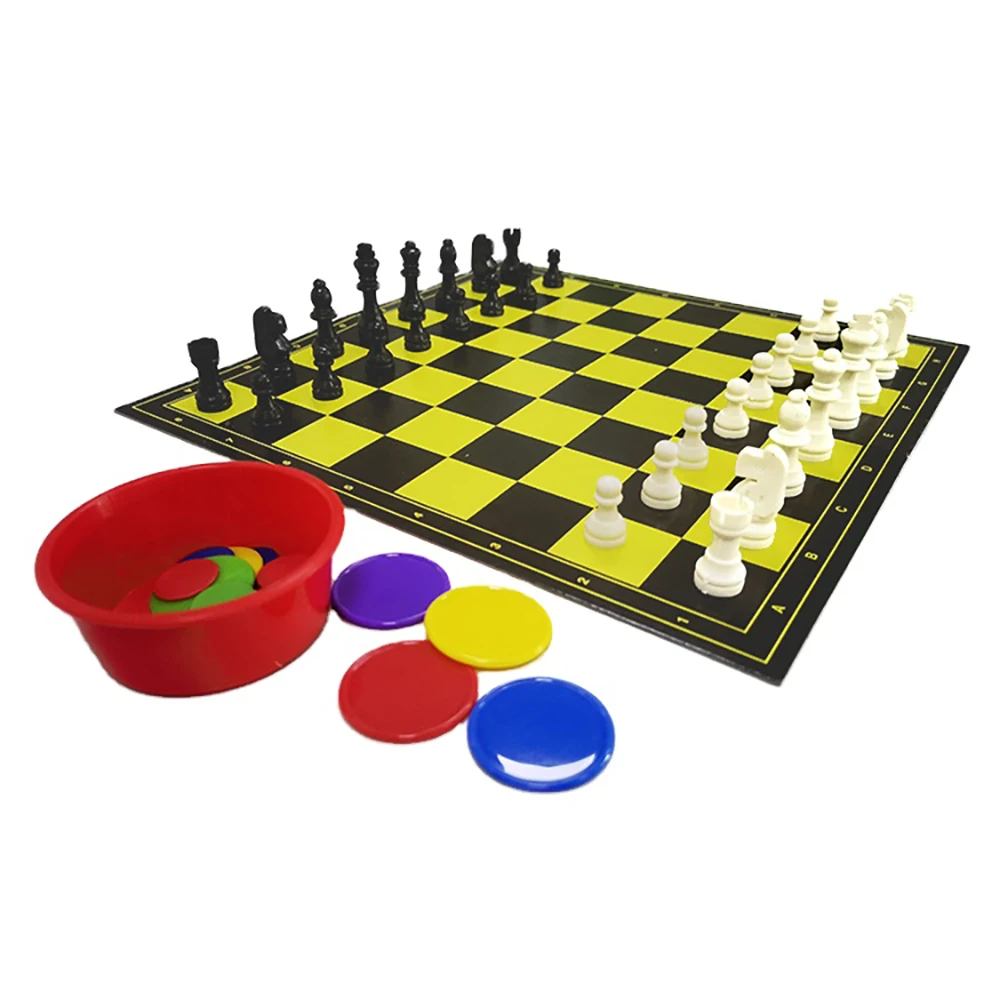 Popular Flying Ludo Chess Game Set With Chess Board Game Educational Toys For Kids And Adults