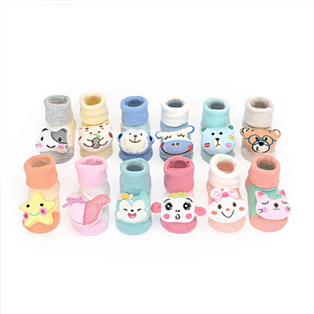  Toy Baby Socks Custom Infant Cartoon Animal Winter Warm Newborn Fashion Cotton