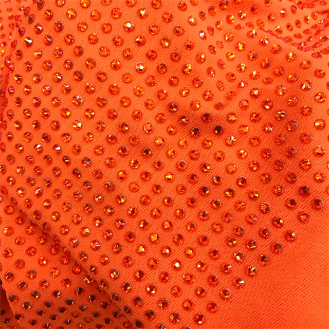 va134 wholesale 1*1.5meter stretch crystal patchs rhinestone applique fabric mesh rhinestone fabric  by yard for party dress