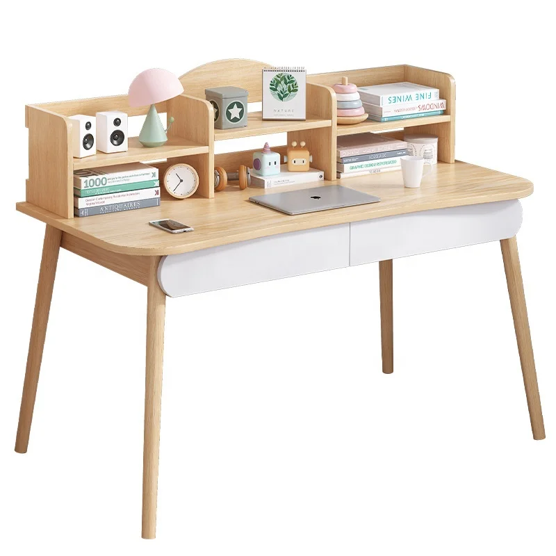 Modern Computer Desk&Bookcase Workstation Study Desk  Computer Home Office Storage Shelves Writing Desk