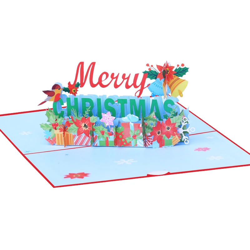 Creative Greetings  3D Pop Up Christmas Cards Greeting Card For Holiday  Gift With Envelope and Message Tag