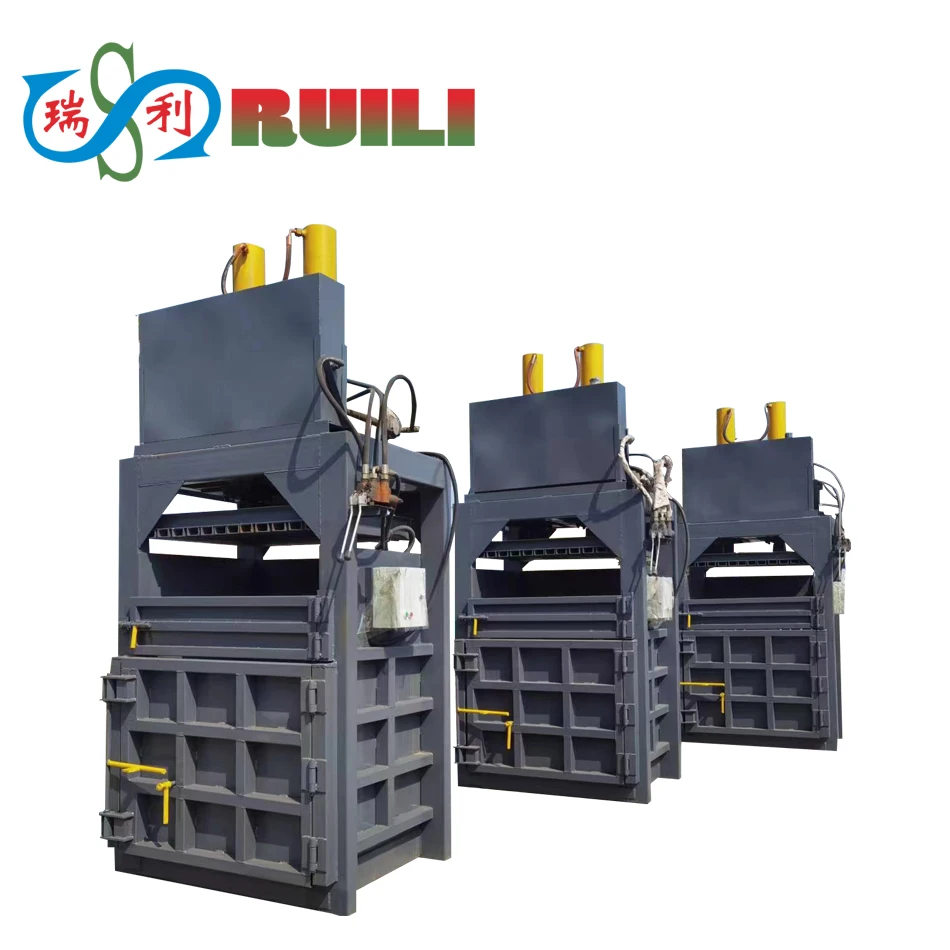 Vertical hydraulic baler for plastic bottles /wool/cartons/garment plastic press machine