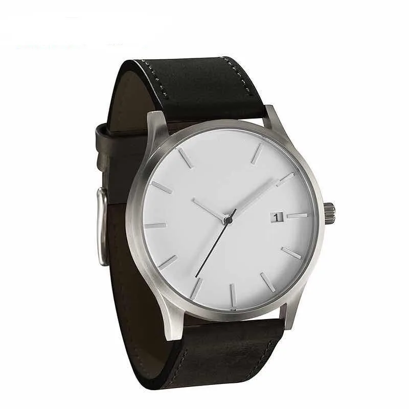 new design  Hot sell Leather Band Metallic Quartz Twist Platinum luxury men Quartz Watches for boys