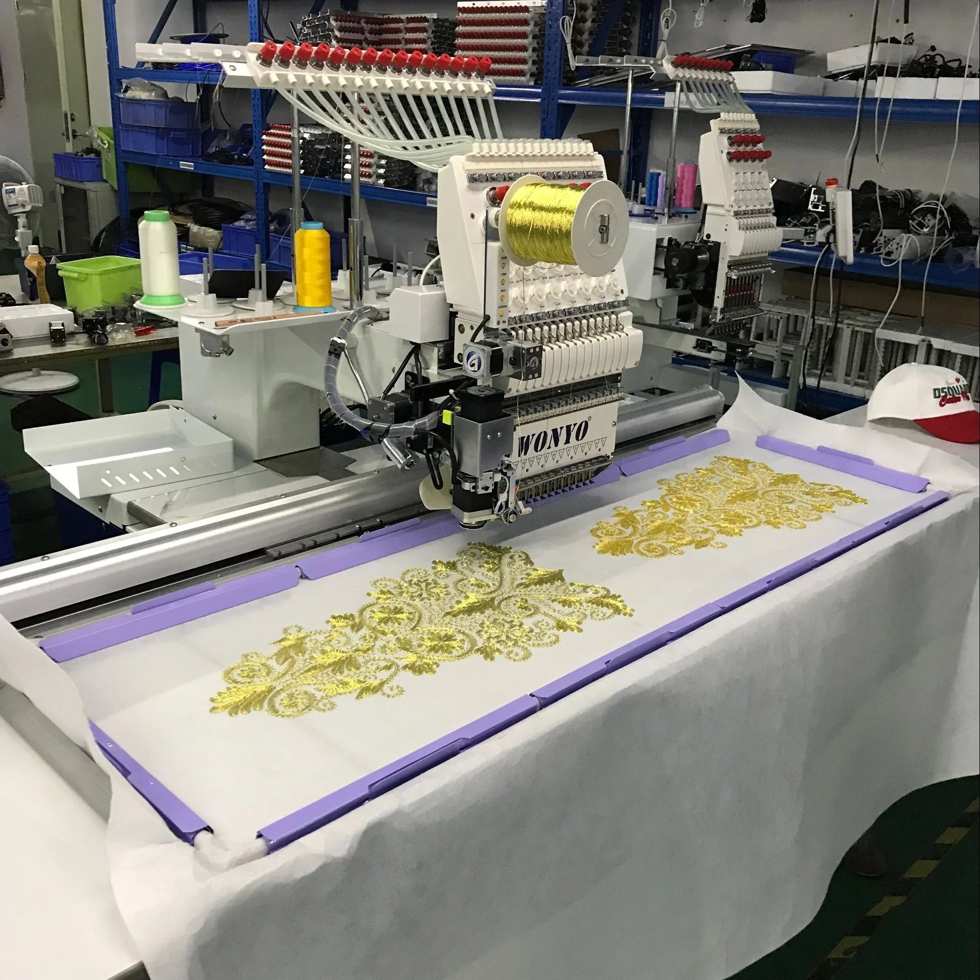 WONYO одноголовочная плоская вышивальная машина с кординговой вышивкой для продажи