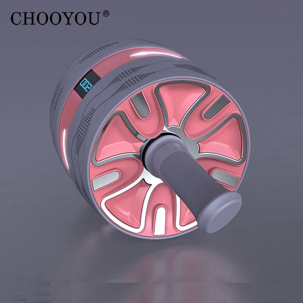 CHOOYOU indoor fitness roll back braking smart count abdominal training roller wheel machine AB wheel